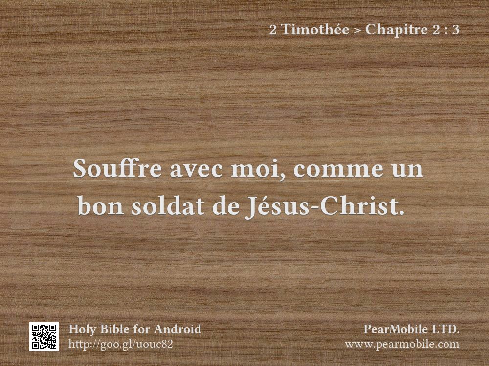 2 Timothée, Chapitre 2:3